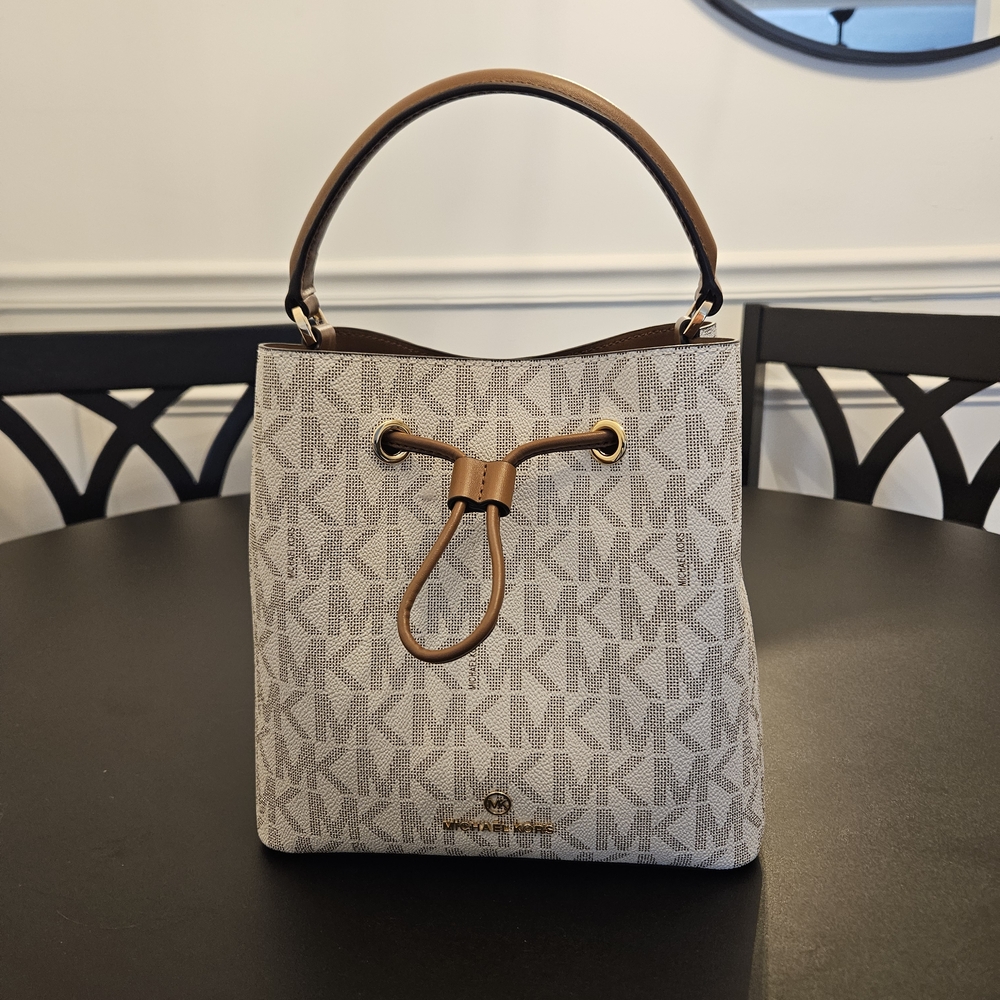 Michael Kors Cream Monogram Tote